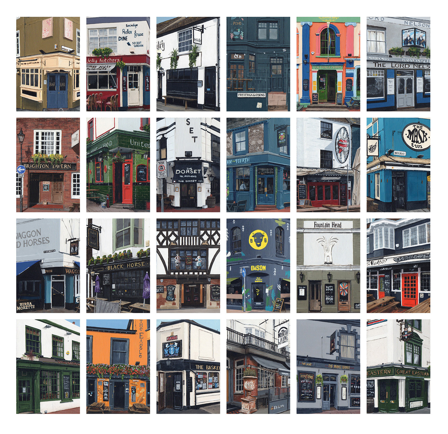 A Painted Pub Crawl of Brighton's North Laine by Martin Thomas